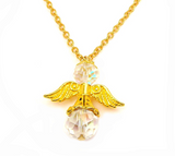 Birthstone Guardian Angel Charm Necklace