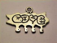 Graffiti Wall Say Love Genuine American Pewter Charm