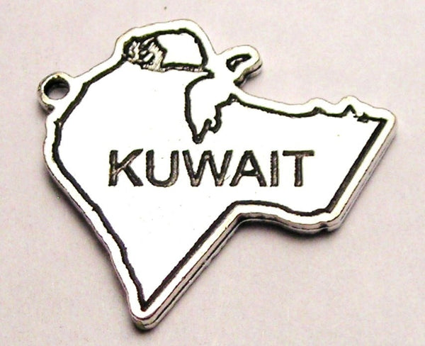 Kuwait Genuine American Pewter Charm