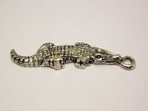 Crocodile Alligator Genuine American Pewter Charm