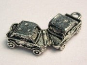 Demolition Derby Genuine American Pewter Charm