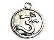 Large Om Genuine American Pewter Charm