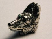 German Shepherd Head Genuine American Pewter Charm