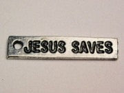 Jesus Saves Genuine American Pewter Charm