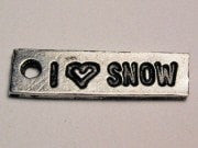 I Love Snow Genuine American Pewter Charm