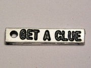 Get A Clue Genuine American Pewter Charm