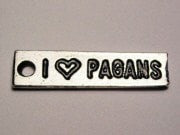 I Love Pagans Genuine American Pewter Charm