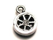 Modern Tire Rim Genuine American Pewter Charm