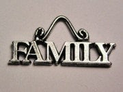 Family Pendant Genuine American Pewter Charm