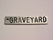 Graveyard Genuine American Pewter Charm