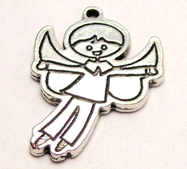 Little Boy Angel Genuine American Pewter Charm