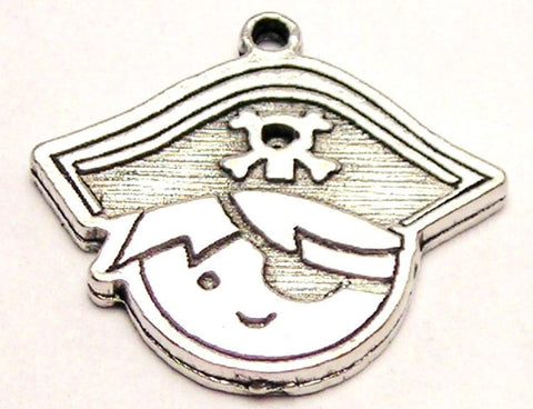 Pirate Boy Face Genuine American Pewter Charm