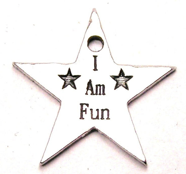 I Am Fun Genuine American Pewter Charm