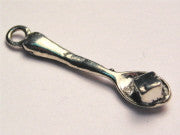 Spoon With Sugar Cube Genuine American Pewter Charm