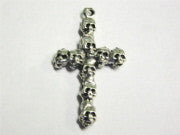 Skull Cross Genuine American Pewter Charm