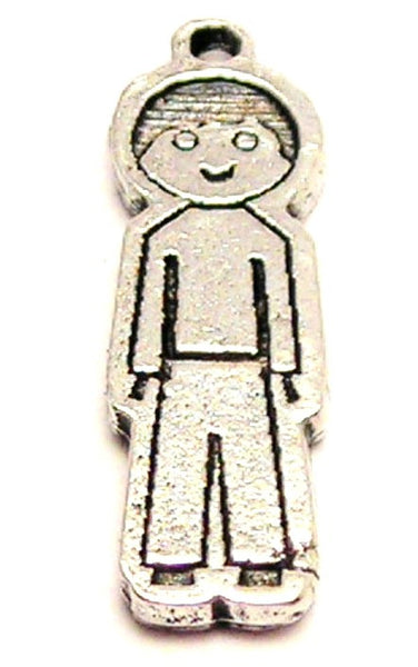 Stick Figure Dad Genuine American Pewter Charm