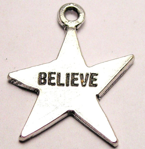 Believe Star Genuine American Pewter Charm