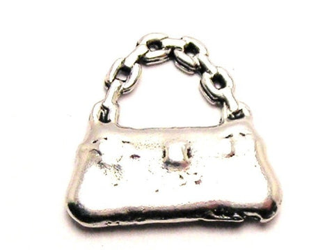 Chain Strap Purse Genuine American Pewter Charm