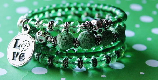 Love With Four Leaf Clover Multi Wrap Bracelet