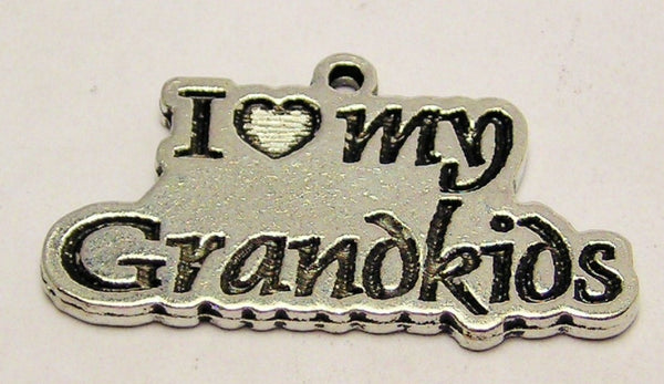 I Love My Grandkids Genuine American Pewter Charm