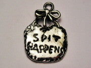 Spit Happens Baby Bib Genuine American Pewter Charm