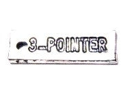 Three Pointer Genuine American Pewter Charm