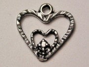 Mothers Love Heart Genuine American Pewter Charm