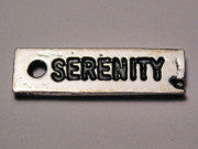 Serenity Long Tab Genuine American Pewter Charm