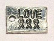 Love With Awareness Ribbons Genuine American Pewter Charm