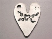 Fertility Heart Genuine American Pewter Charm