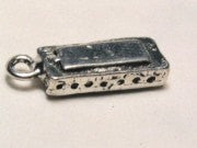 Harmonica Genuine American Pewter Charm