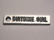 Dirt Bike Girl Genuine American Pewter Charm