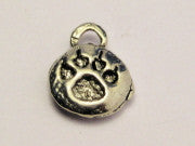 Wolf Paw Print Genuine American Pewter Charm