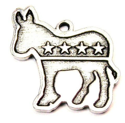 Democrat Donkey Genuine American Pewter Charm