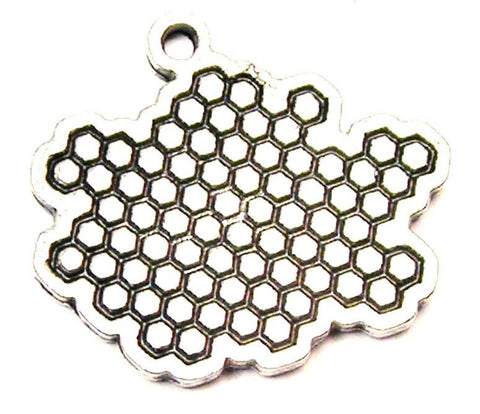 Honey Comb Genuine American Pewter Charm