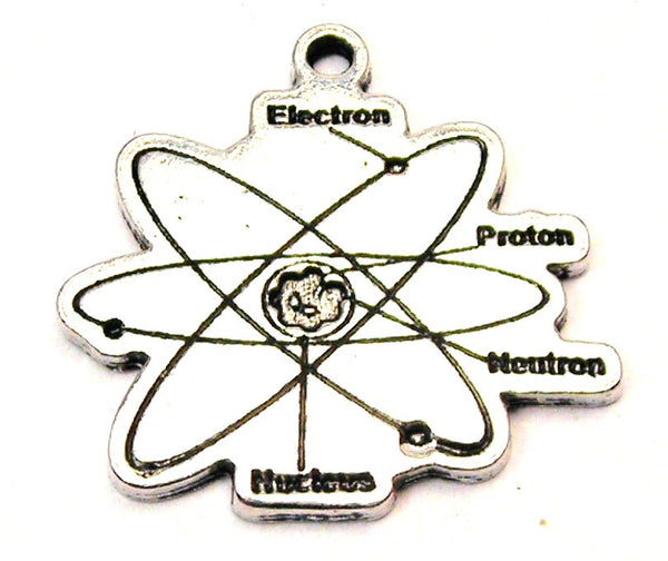 Science Atom Genuine American Pewter Charm