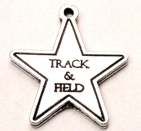 Track And Field Star Genuine American Pewter Charm