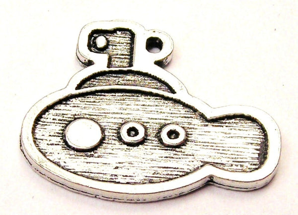 Cute Submarine Genuine American Pewter Charm