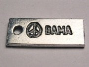 Obama With Peace Sign Genuine American Pewter Charm