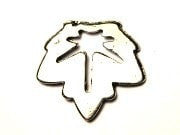 Leaf With Cut Out Genuine American Pewter Charm