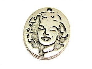 Marilyn Monroe Cameo Genuine American Pewter Charm