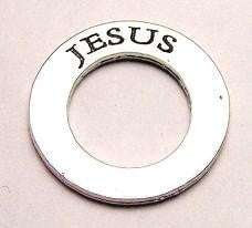 Jesus Affirmation Ring Genuine American Pewter Charm