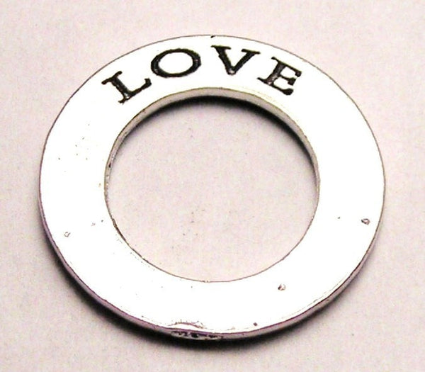 Love Affirmation Ring Genuine American Pewter Charm