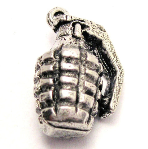 Grenade 1 Inch Genuine American Pewter Charm