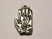 Henna Hand Genuine American Pewter Charm