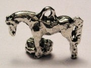 Horse With Hay Genuine American Pewter Charm