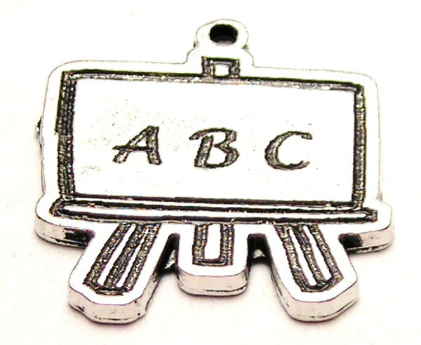 School Chalkboard ABC Genuine American Pewter Charm