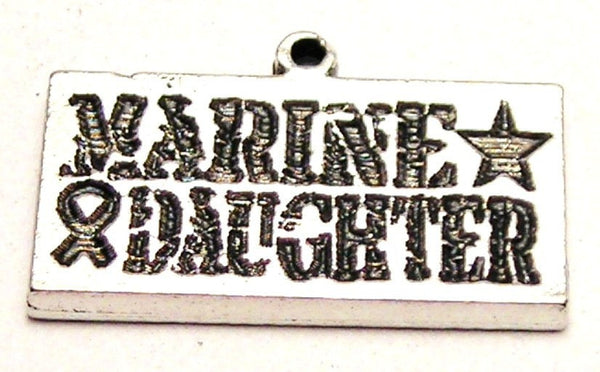 Marine Daughter Genuine American Pewter Charm