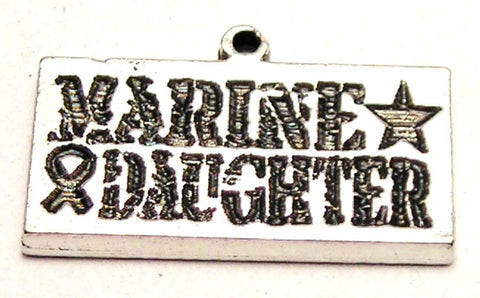 Marine Daughter Genuine American Pewter Charm