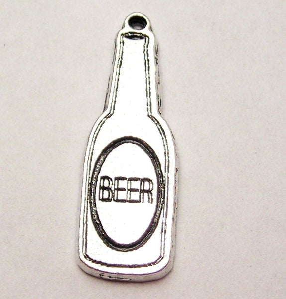 Beer Bottle Genuine American Pewter Charm